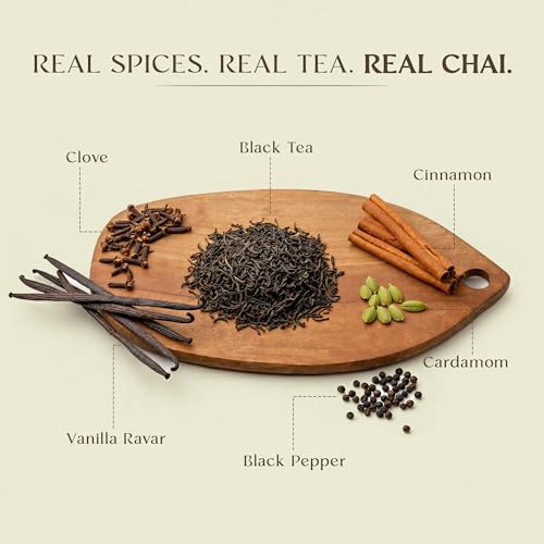 Image of Vanilla Masala Chai Black Tea Loose Leaf 100gm /3.5oz, Make Upto 50 Servings