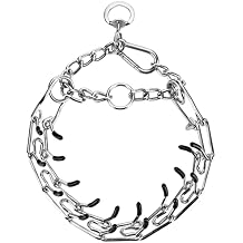 DEYACE Stainless Steel Dog Training Collar, Quick Release Buckle, Adjustable Collar for Neck Girth 10.5"-13.5" Medium Dogs