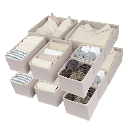 12 Pack Drawer Organizers for Clothing, Foldable Clothes Drawer Organizer for Underwear, Folded Clothes, Baby Clothing, Socks, Bra, Towels, Ties - Multi-pack Storage Box (Pink) - Image 4