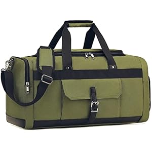 BLUBOON Weekender Overnight Duffel Bag with Shoes Compartment for Men Women Canvas Weekend Travel Tote Carry On Bag