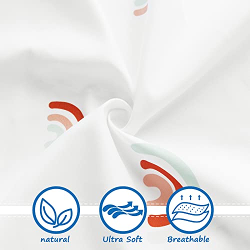 Crib Sheets Girl Crib Mattress Sheet Set (28 X 52 X 8 In) Fitted For Standard Crib Toddler Mattress Cover Soft & Breathable Boho Baby Crib Sheets Rainbow 2 Pack For Boys And Girls #TOP3