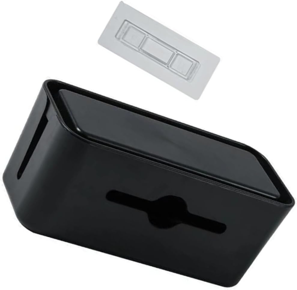 Cable Management Box for Sockets and Data Cables, Black ABS