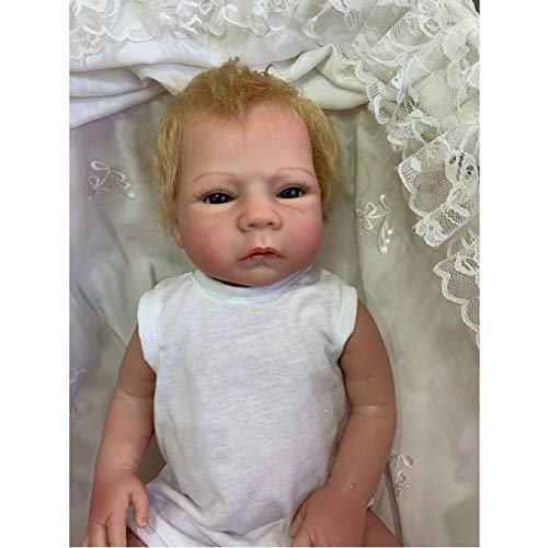 LJYY Reborn Baby Dolls 46cm 17inch Handgemachte Neugeborene Puppe Vollsilikon Körperpuppe Realistische lebensechte… – Bild 6