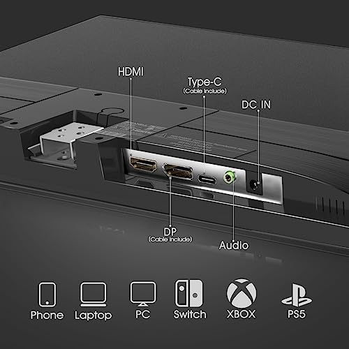 Caixun 24 Zoll Monitor 100Hz IPS Monitor, USB Type-C DP Monitor PC Bildschirm mit integrierter Lautsprecher Ultra-Thin-Bildschirm, HDMI Anschlüsse (Type-C und DP-Kabel enthalten) CM24X3 – Bild 4
