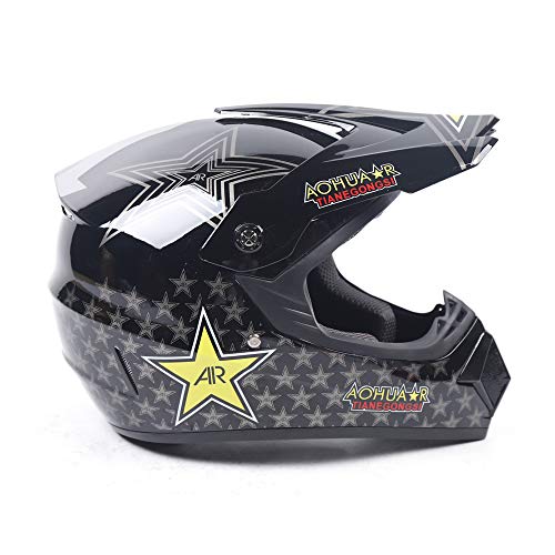 Image of Youth Kids Offroad Gear Combo Helmet Gloves Goggles DOT Motocross Off-Road Racing ATV Dirt Bike Protector (#4, M)
