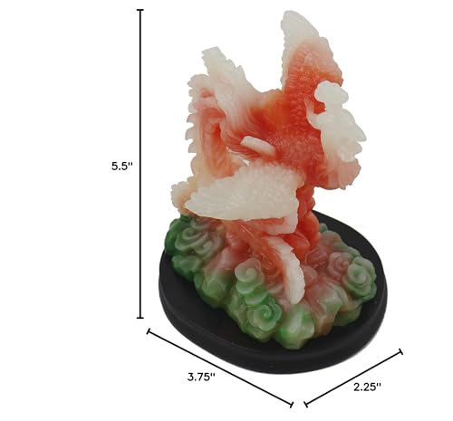 Estatua colorida de Fénix Feng Shui de 5.5 pulgadas miniatura 4