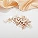 SWEETV Bridal Hair Comb Rhinestone Wedding Hair Accessories Pearl Hair Clip for Bride Bridesmaid, Rose Gold