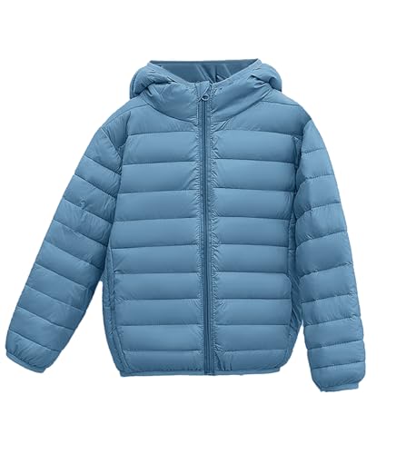 solomate Boys Girls Winer Jacket Lghtweight Puffly Water-resistant Hooded Coat for Kids