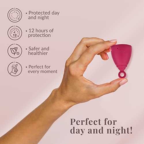 Evig Menstrual Cups - Compact - Small - Flex - Reusable Menstrual Cups - Period Cup - Alternative For Tampon - Pad - Menstrual Discs - Leak-Free Period - Feminine Care - Feel Like A Diva. #TOP4