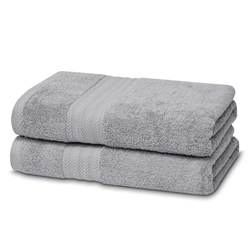 Victorio Lucchino Juego De Toallas 100 Algodón - 2 Toallas Baño Ducha 70x140cm - Color Gris Claro Victorio Lucchino Juego De Toallas 100 Algodón - 2 Toallas Baño Ducha 70x140cm - Color Gris Claro