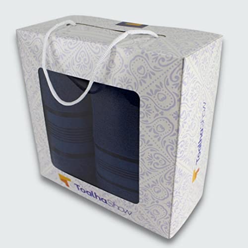 Jogo de Toalha Gigante Banhão - 1 Banho + 1 Rosto Egito 350g/m² 100% Algodão Embalado P/Presente - A