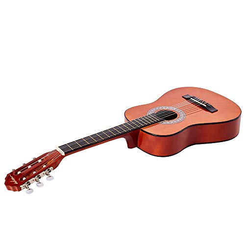 ADM Beginner Classical Guitar 1/2 size 34 Inch Nylon Strings Wooden Guitar, Sunset