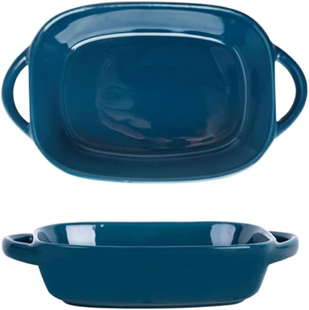 Baking Tray,Ceramic Bakeware,Porcelain Rectangular Baking Dish, Baking Pan Lasagna Pan Serving Bakeware 9 X 4.9 X 2 Inches, Set of 2,B (Color : B) (Color : C) (Color : B)