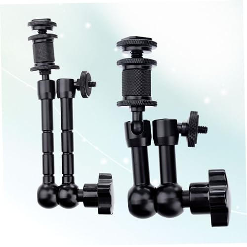 Image of Happyyami 2PCS Adjustable Articulating Arm for Camera LCD Monitor 11 Inch 7 Inch Black for Video Lighting and Photography Equipment