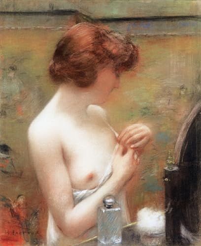 Toile Jeune femme se toilettant Henri Gervex pour habiller un grand mur vide