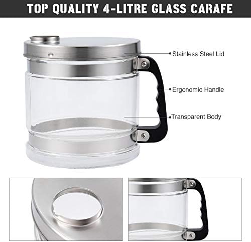 CO-Z Water Distiller, Stainless Steel Distilling Pure Water Machine for Home Countertop Table Desktop, 4L Distilled Water Making Machine, 4 Liter Water Purifier to Make Clean Water for Home,Silver