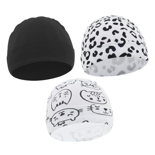 3pcs Cotton Baby Hat Newborns Nursery Hospital Hat reathable Toddler for Infant 0-6 Month