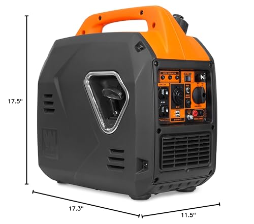 Image of WEN Super Quiet 2350-Watt Portable Inverter Generator with Fuel Shut Off, Gasoline Power, Ultra Lightweight (56235i), Black
