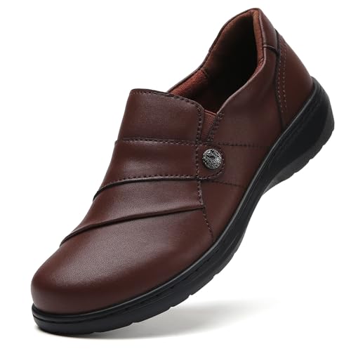 Image of QAE Loafers for Women Orthopedic Shoes Comfortable Slip-Ons Work Flats Womens Business Casual Dress Penny Loafers