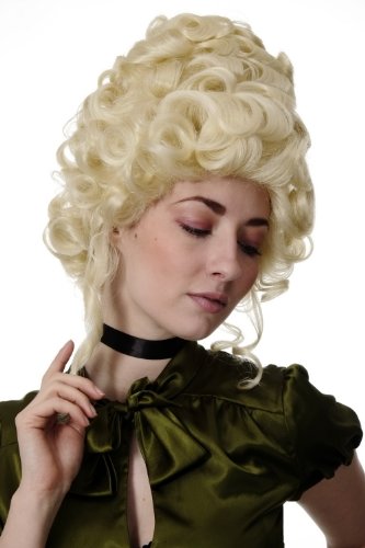 Perruque qualité rococo noble Marie Antoinette WIG ME UP couleur blond platine