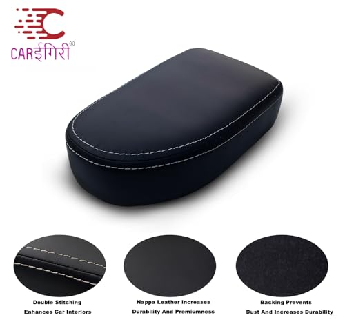 Image of Carigiri OEM Type Small Size Armrest For Tata Nexon /Nexon Ev /Nexon Ev Max /Nexon Facelift /Punch Ev Adventure (Double Stitching,Nappa Leatherette)(All Models & Variants) (Small)