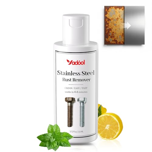 Rust Remover for Stainless Steel, Rust Stain Remover & Cleaner for Stainless Steel Appliances and Furniture - Ideal for Grill, Fridge, Knife or Pan & more - 3.72 Fl Oz
