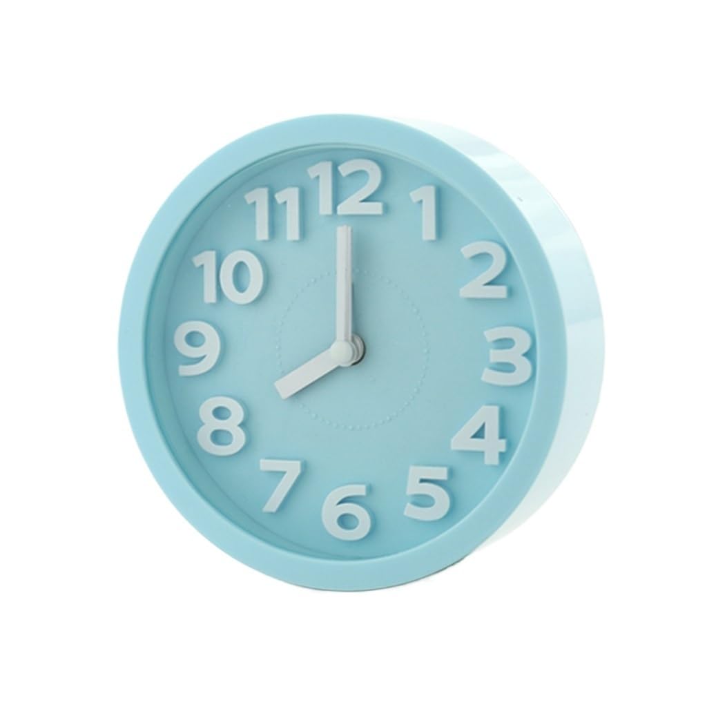 Hrwly Argento Desktop Clock Bedside Mute Quartz Ornaments Alarm Electronic(Argento)