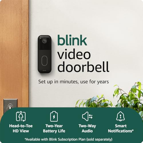 Blink Video Doorbell (newest gen) | Add-on | Head-to-toe HD view,...