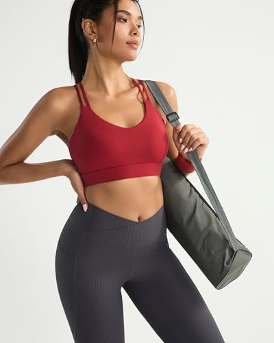Image of RUNNING GIRL Sports Bras for Women 3Pack Strappy Bra
