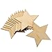 Pangda 20 Packs 3.15 Inch Wooden Star Cutouts Hanging Ornaments with Strings for Christmas Wedding, DIY, Craft, Festival, Decoration, Embellishments