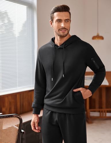 COOFANDY Men's Tracksuit 2 Piece Hooded Athletic Sweatsuits Casual Running Jogging Sport Suit Sets3