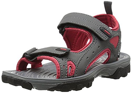 Northside Kid's Riverside II Summer Sandal, Gray/Red, 5 M US Toddler; with a Waterproof Wet Dry Bag