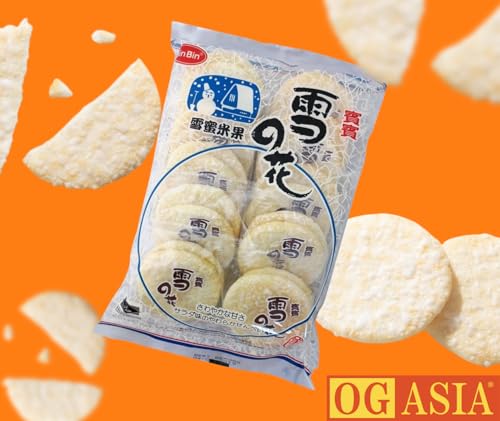 BIN BIN Rice Cracker Snow (Sweet) – Knusprige Reiscracker mit Zuckerglasur – OG ASIA – 150g