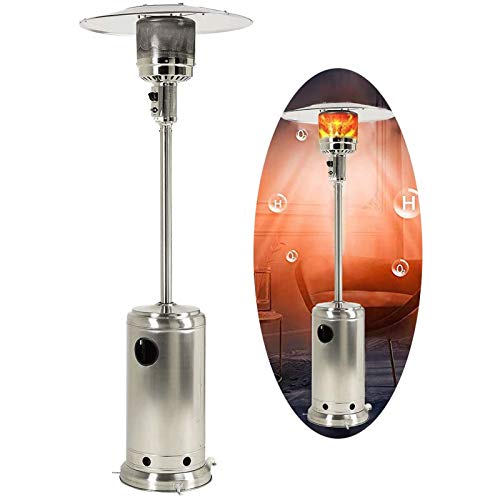 Heizpilz Terrassenheizer Infrarotstrahler mit Kippschutz und Abschaltautomatik, 3 Heizstufen, Teleskoprohr verstellbar bis 210 cm, Elektro