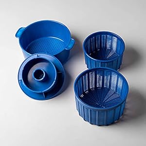 Käseformen-Set für hart, halbharten und weichen Käse, Käseherstellung, Kuh, Ziegenmilch, Käse, Käse, Herstellung von Käse, Rennet, Käseherstellung, Para Queso | 0,6 kg-1,2 kg, Blau, Original HOZPROM