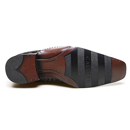 Sapato Social Masculino Calvest com Metal Dourado Estampado 1930C229ESC-PRETO-40