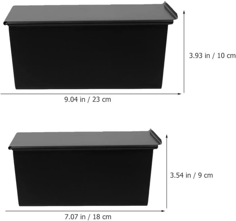 Luxshiny 2pcs Nonstick Loaf Pan with Lid Reusable Toast Mold for Baking Bread for Home for Toast Sandwich Slices