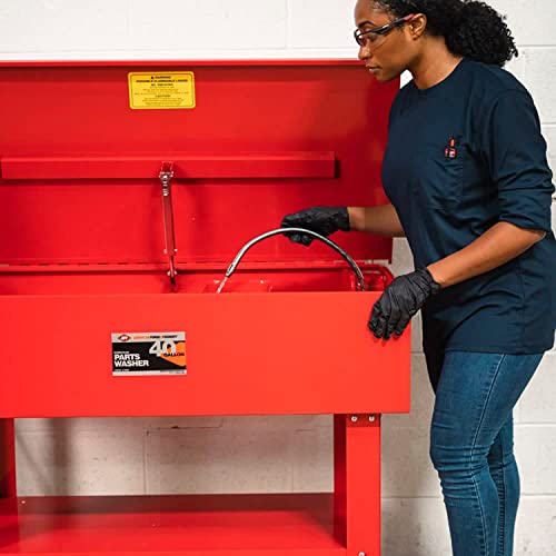 Aff Industrial Duty Parts Washer With Electric Pump, 40 Gallon Capacity, 45"L X 21-1/4"W X 35-5/8"H, 31400B #TOP2