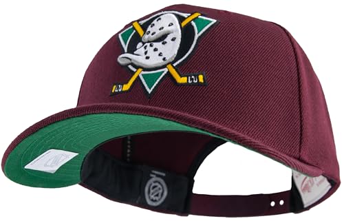 Mitchell & Ness NHL Team Ground 2.0 Pro Casquette de baseball – Anaheim Ducks, bordeaux, snapback (taille réglable)