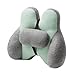 Zialofi 2X Lumbar Support Pillow Chair Back Support Cushion Practical Seat Cushion Waist Pillow for Office Chair Long Sitting Car, Green