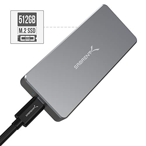 SABRENT Rocket Pro 512GB NVMe USB 3.1 External Aluminum...