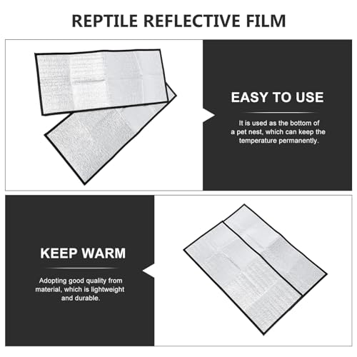 2 tapetes térmicos para reptiles con aislamiento reflectivo miniatura 5