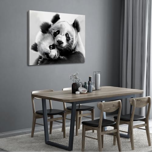 Tableau panda pour grands murs vides décoration salon moderne sans reflet - 2