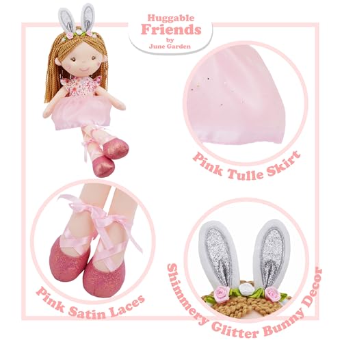 Junegarden16enchantedgardenfairydollbrielleplushstuffedsoftbunnydollgirleastergiftpinkdress  Urban Country Home Decor June garden 16 enchanted garden fairy doll brielle plush stuffed soft bunny doll girl easter gift pink dress  urban country home decor