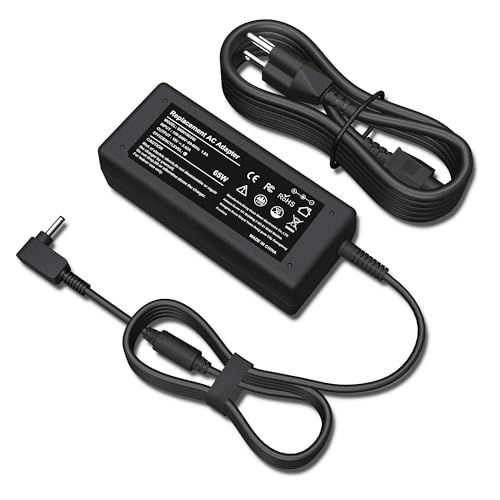 19V 3.42A 65W AC Adapter Laptop Charger Rreplacement for Acer Chromebook 11 13 14 15 R11 CB3 CB5 C740 C720 C720p C738T C731 CB3-532 CB3-131 CB3-531 CB5-311 CB5-571 CB5-132T PA-1650-80 Power Cord