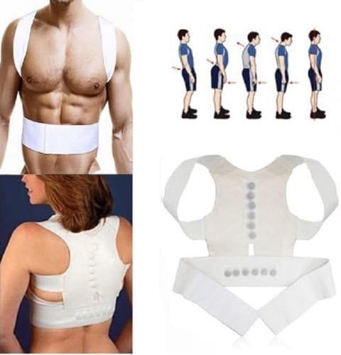 Magnet Posture Back Shoulder Corrector Support Brace Belt Therapy Adjustable kafewkub