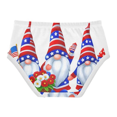 Cotton Toddler Underwear Floral Cute Gnomes American Flag White Panties Little Girl Pattern Briefs Kids Undies 2t2
