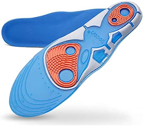 Gel Sports Insoles, Athletic Shoe Inserts for Work Boots and Running Shoes(Women's Size 5-10)