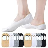 No Show Socks Womens Low Cut Socks Men Cotton Short Non Slip Socks 8 Pairs (Mixed Colors,9-11)