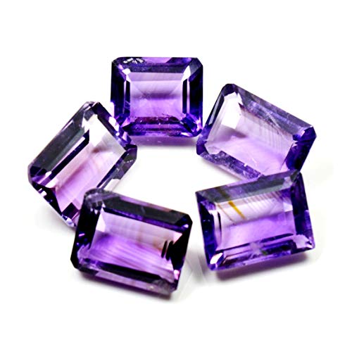 インド製天然アメジスト卸売ロット(Rs 67.5/カラット) 上質な長方形形状 占星術師の再販用宝石 ジュエラー クリスタル イージング 占星術 10-S6-B0C1NWBTRD